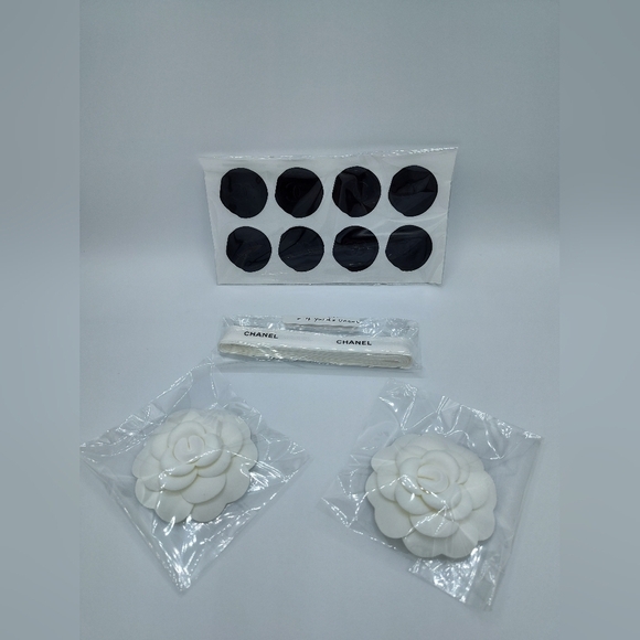 CHANEL Other - CHANEL Camellias Ribbon 4yd & CC Seal Stickers Set | Authentic Gift Packaging